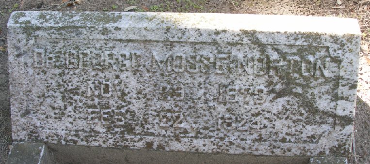 Grave of Dr. George Mosse Norton in the Bonaventure cemetery.
